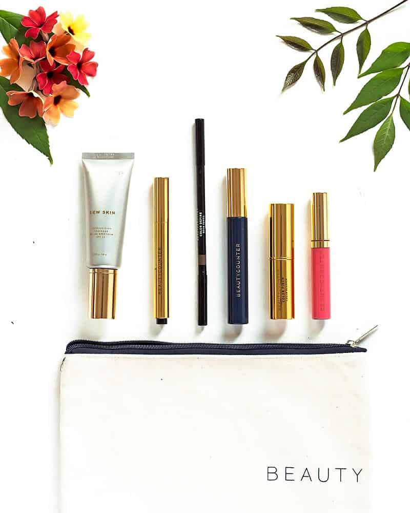 BeautyCounter Makeup Bag and Cosmetic Products