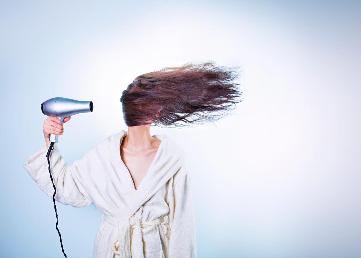 Blow dryer hair